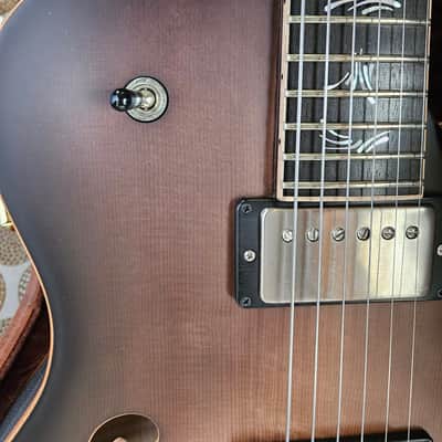 PRS Private Stock Singlecut Archtop, Bear Claw Spruce, Satin Frostbite, Ziricote Neck, Ebony Board with Brushstroke Birds Inlays, Aluminum-bronze 2-piece bridge, Ebony Tailpiece. image 5
