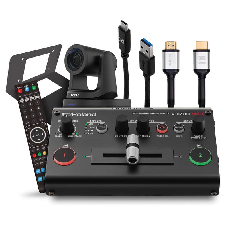Mint Roland PTZ-1G-V02 PTZ Single Camera Bundle with V-02HD MK II & Camera, Grey image 1