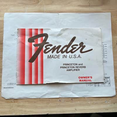 1970s Fender Princeton/Princeton Reverb Manual and Schematic Original image 1