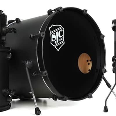SJC Custom Drums Pathfinder Series 4-piece Shell Pack (Dual Floor Tom) - Galaxy Grey image 2