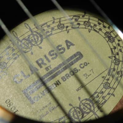 rare vintage Clarissa by Polverini Bros parlor Blues GUITAR chitarra Italy 1960s image 18