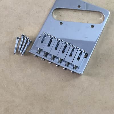 Lefty Modern FENDER Gotoh MIJ 6 Saddle Guitar Bridge Genuine Tele NOS Relic Left image 1