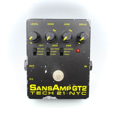 Tech 21 SansAmp GT2 Tube Amp Emulation Pedal Made in USA Guitar Effect Pedal Tech21 138033 image 2