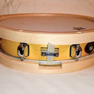TAMA PICCOLO SNARE DRUM (see video)13" 8L 80's - NATURAL LACQUER-FREE SHIP TO C-USA! image 5