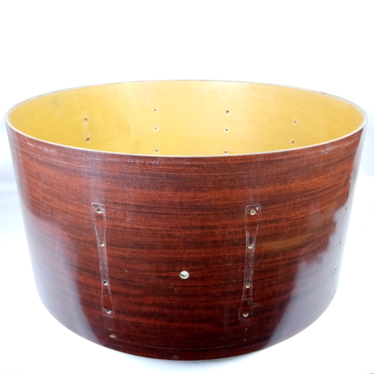 Ludwig 14x28" Mahogany Cortex VIRGIN Bass Drum Shell Vintage 5Ply Maple Marching — main photograph