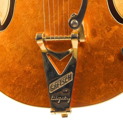 Gretsch USA Custom Shop Stephen Stern G6120-125 Chet Atkins 125th Anniversary - Transparent Orange over Gold Leaf image 14