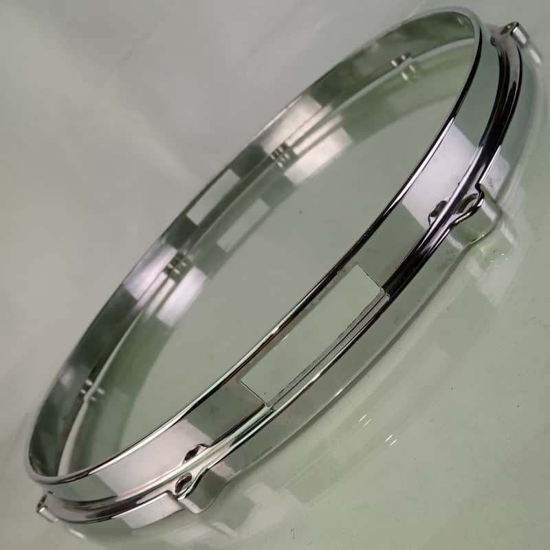 *Carlton 14" Die-Cast Snare Drum Resonant Side 8-Lug Rim/Hoop Chrome Vintage 60s image 1