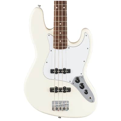 Fender Standard Jazz Bass, Laurel Fingerboard, White Pickguard, Olympic White image 1