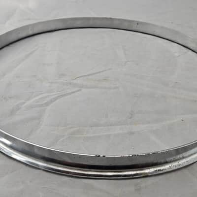 Slingerland 13" Single Flange Stick Chopper Brass Hoop 1930s - Chrome Over Brass image 1
