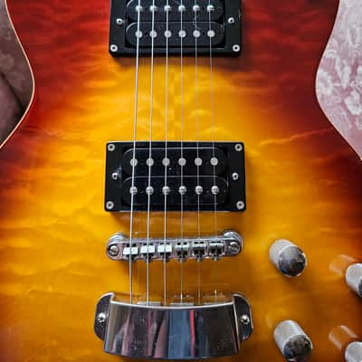 Hagstrom Super Swede. Gloss flame maple top.Cherry Sunburst image 3
