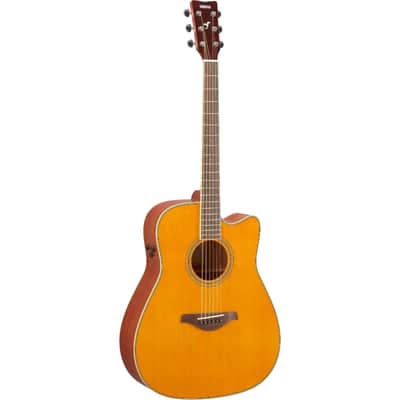 Yamaha FG-C-TA TransAcoustic Cutaway Acoustic-Electric Guitar - Vintage Tint image 5