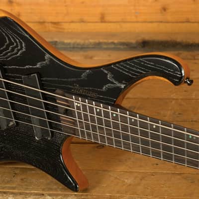 Ibanez EHB1135MS EHB Series Bass - Panga Panga - Silver Wave Black - Multi-Scale - 5-String image 5