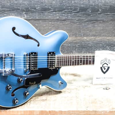Guild Starfire I DC Pelham Blue Double-Cutaway Semi-Hollow Electric Guitar image 12