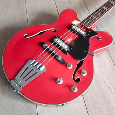 Columbus Hollowbody Bass early 70s Red image 1