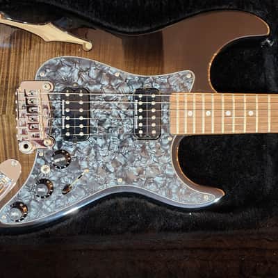 G&L USA Custom Build Legacy HB2 Semi Hollow Body Flamed Maple with 2 Seymour Duncan Coil-Splitting Humbuckers 2014 - Flame image 1