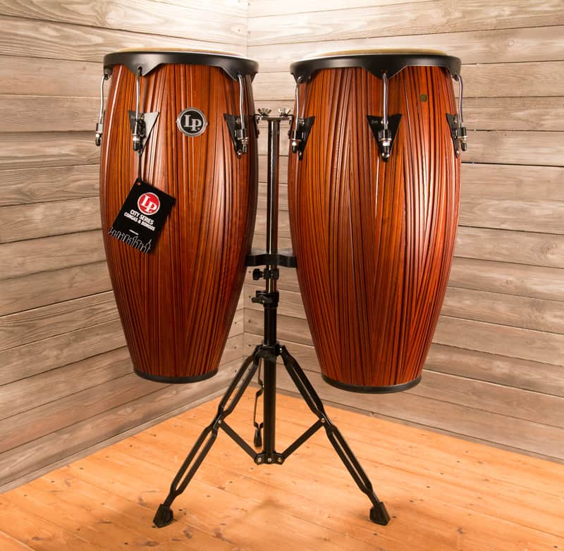 Latin Percussion LP647NY-CMW City Series 11/12" Conga Set w/ Stand image 1
