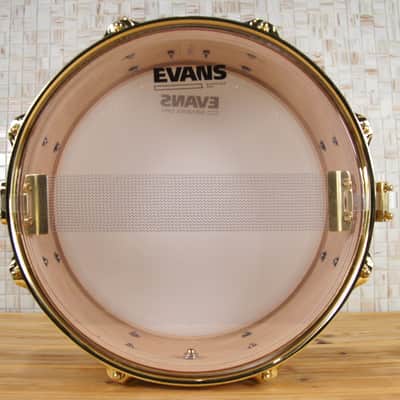 Click Custom 6ply Maple/Mahogany 5.5x12 Snare Drum Natural Satin Oil image 9