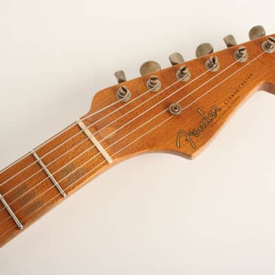 Fender Custom Shop Limited Edition 1954 Roasted Stratocaster Journeyman Relic 1-Piece Roasted Quarterswan Maple Fingerboard Natural Blonde LXX0787 image 6