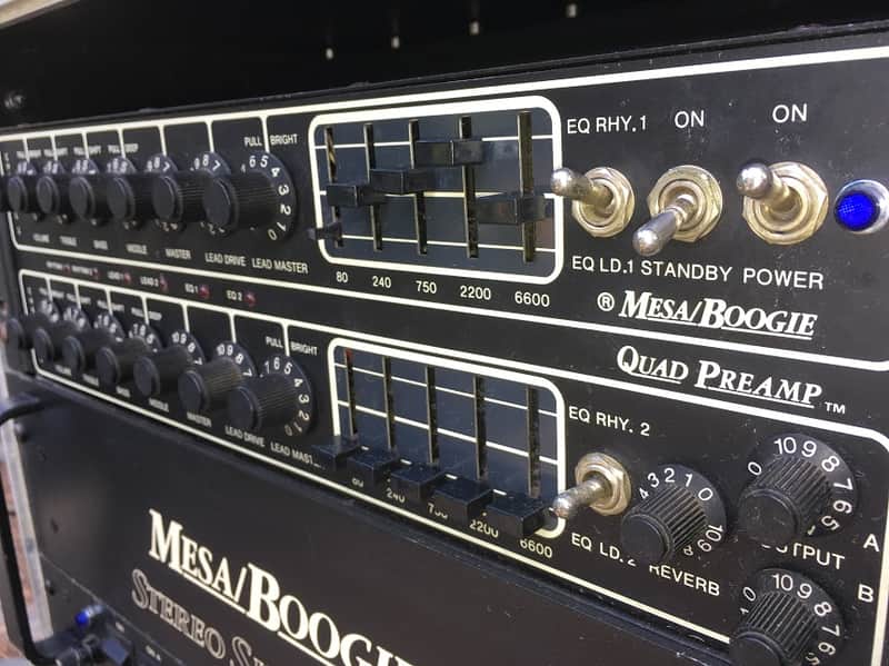 Mesa Boogie Quad Preamp/Simul-Class Stereo 295 Power Amp 1987 Black image 1