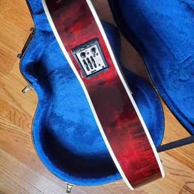 Gibson Custom Shop Super Dove Acoustic 1 of 1 || Doves in Flight + Super Jumbo Cherry Sunburst Flamed Maple image 10