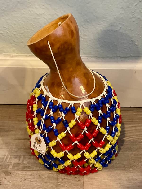 African Sèkèrè - Medium - Red/Blue/Yellow image 1