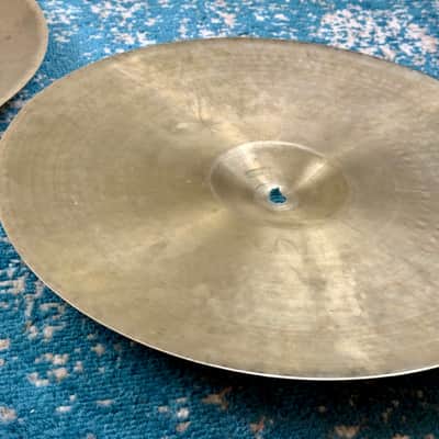 1960s MADE IN ENGLAND 15” ZYN Hihats 761g 771g image 10
