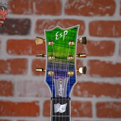 ESP Original Series Custom Shop Eclipse CTM FM Flame Maple Top in Purple Green Gradation 2025 w/OHSC image 9