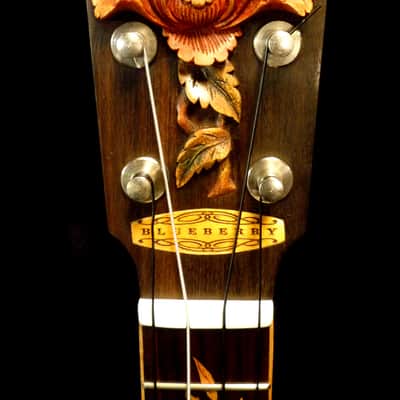 Blueberry Handmade Ukulele Floral Motif image 9