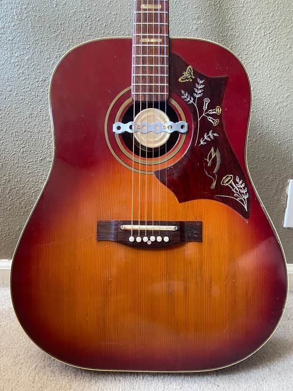 Greco GR-625 1970s Hummingbird MIJ Tobacco Sunburst (Airline