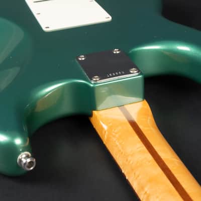 2012 Fender Custom Shop Custom Deluxe Stratocaster - Sherwood Green with Gold Racing Stripes | COA OHSC image 17