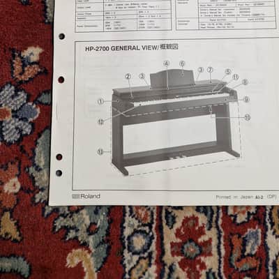 Roland  HP-2700/3700 Schematics /Service Manual/ Service Notes Original
