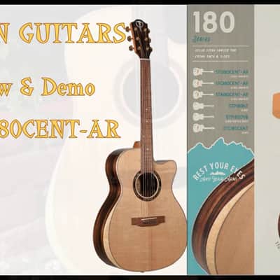 Mint Teton STS180CENT-AR Dreadnought, Solid Spruce Top, ebony back & sides, armrest, Fishman Flex Electro image 9