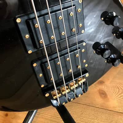 Wal Bass designed for and owned by Greg Lake of Emmerson, Lake & Palmer 1992 Black (unique model) image 5