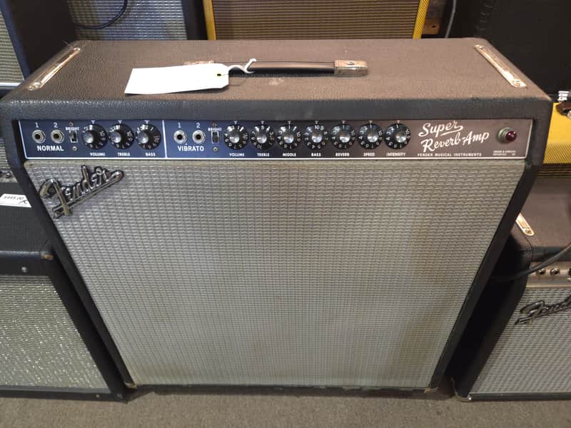 Fender Super Reverb 2-Channel 40-Watt 4x10" Guitar Combo 1963 - 1967 - Black Panel - Local Pickup Only image 1
