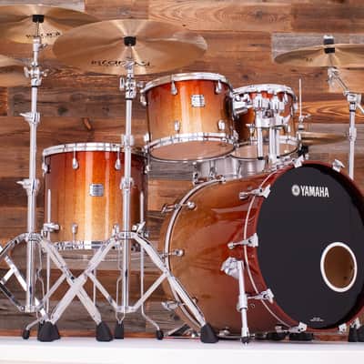 YAMAHA BEECH CUSTOM ABSOLUTE NOUVEAU 4 PIECE DRUM KIT, GOLD SPARKLE FADE (PRE-LOVED) image 2