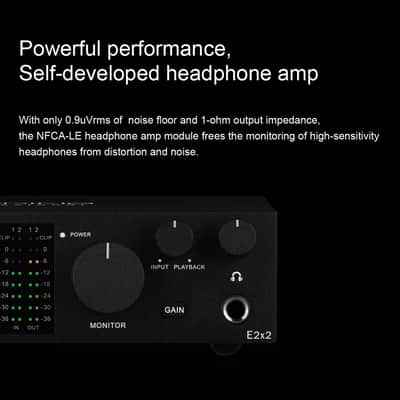 TOPPING E2x2 USB-C Audio Interface | 2-In/2-Out, 127dB Output & NFCA-LE Headphone Amp image 12