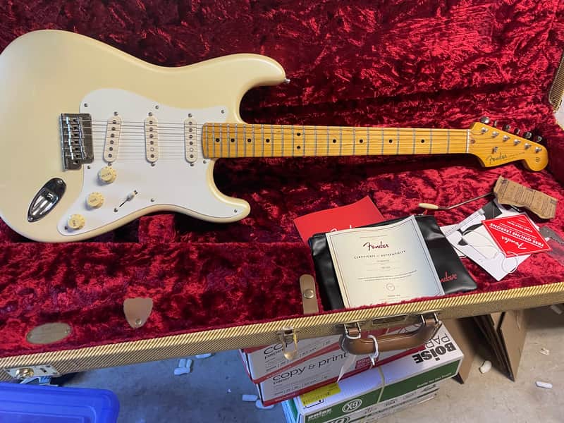 Fender Lincoln Brewster Stratocaster 7.5 lbs 2024 - Present - Olympic Pearl image 1
