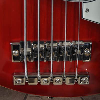 Duesenberg D-Bass Red 5 String Electric Bass With Custom Hardcase image 7