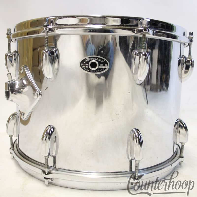 Slingerland 14x10" Chrome Over Wood Tom Drum 3Ply Sound King Vintage 70s USA COW image 1