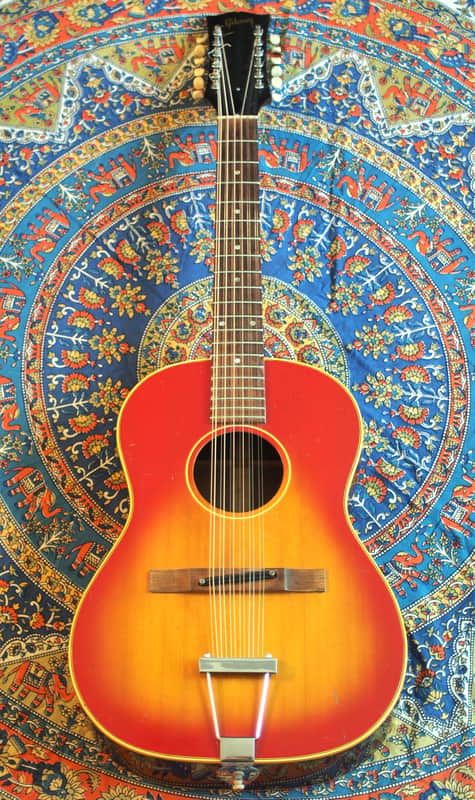 1967 Gibson B-25-12 String Acoustic-Sunburst. - Video image 1