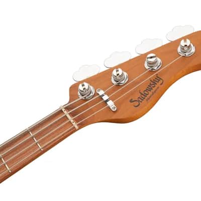 Sadowsky MetroExpress 21-Fret Vintage M Bass, Morado Fingerboard, 4-String - Solid Sage Green Metallic High Polish image 7