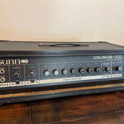 Sunn Coliseum-300 300-Watt Bass Amplifier Head 1980s - Black image 1