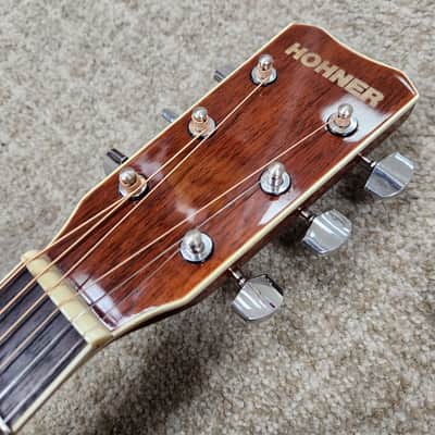 1980s Hohner Leyanda Line HMW-600N Dreadnought w/ Original Soft Shell Case image 9