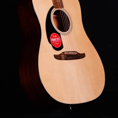 Fender California Standard Redondo Left-Handed, Spruce Top, Black Pickguard, Natural image 4