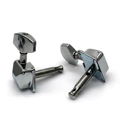 6R Semi-closed Guitar String Tuning Pegs Tuner Machine Heads Knobs Tuning Keys for Acoustic or Electric Guitar (Chrome) image 5