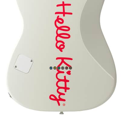 New Squier Hello Kitty Stratocaster White w/Hello Kitty Graphics #CYKF25005032 image 4