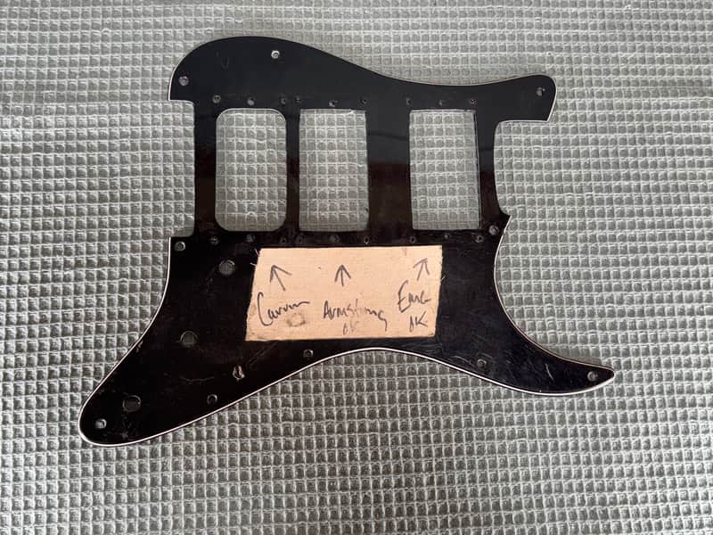 Frank Zappa Personally Owned & Used Black Fender Stratocaster Pickguard image 1