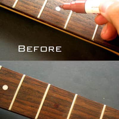 Shark-Fin Deluxe Black Stickers Inlay Fret Markers Guitar & Bass image 2