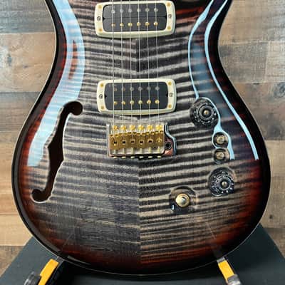 SALE! PRS 40th Anniversary Custom 24-08 Semi-Hollow, Charcoal Tri-Color Burst, 10 Top, Free Ship, 065 image 15
