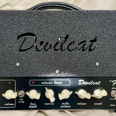 Devilcat Francine 30 Watt Class A Guitar Amp Head USA 2017 Black Crinkle Bullet Finish image 4